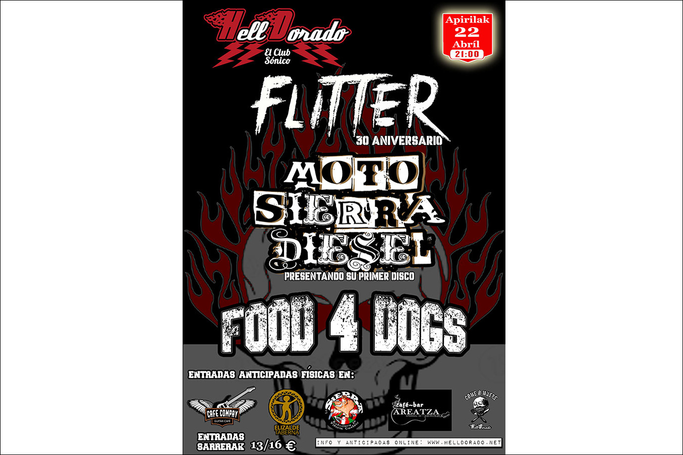 FLITTER + MOTOSIERRA DIESEL + FOOD4DOGS