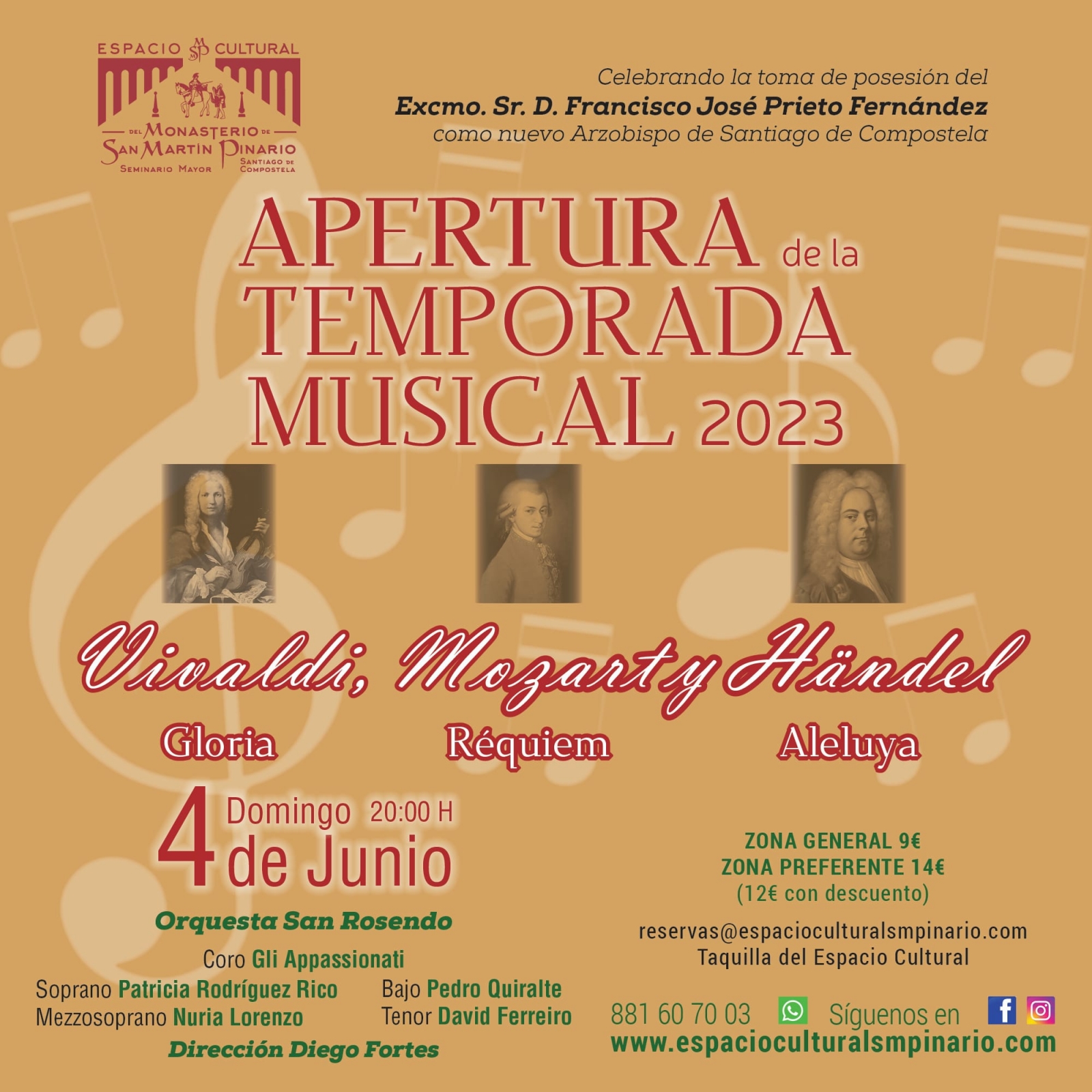 Apertura temporada musical San Martiño Pinario
