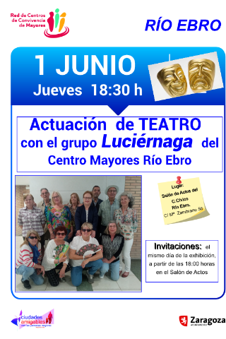 Exhibición del taller de teatro LUCIÉRNAGA  del centro mayores Río Ebro