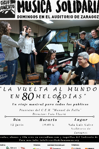 VI Ciclo Moncayo música solidaria: Concierto "LA VUELTA AL MUNDO EN 80 MELODÍAS".