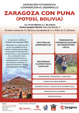 Exposición fotográfica Zaragoza con Puna (Bolivia)