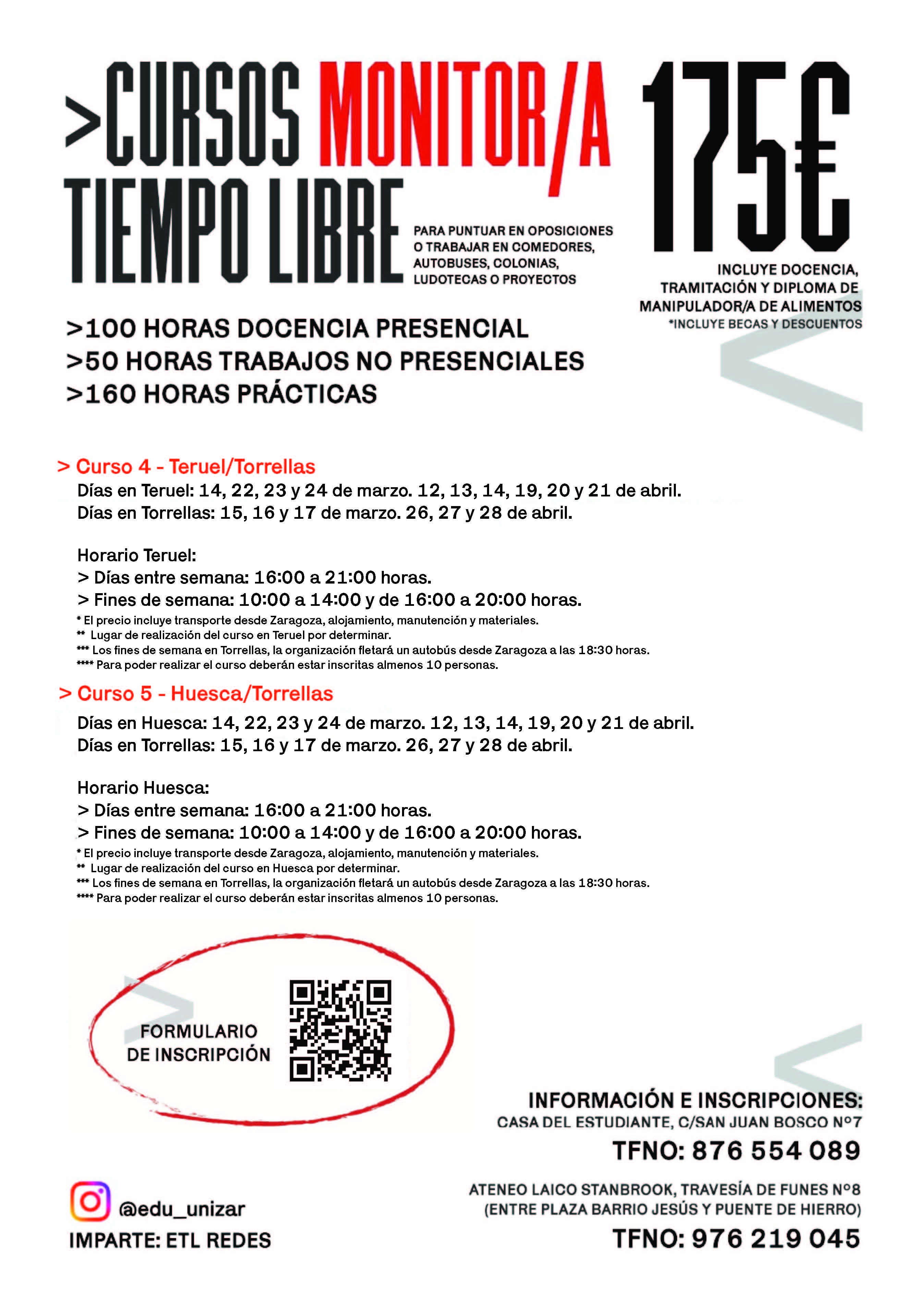 Curso de Monitor/a de Tiempo Libre en Huesca/Torrellas