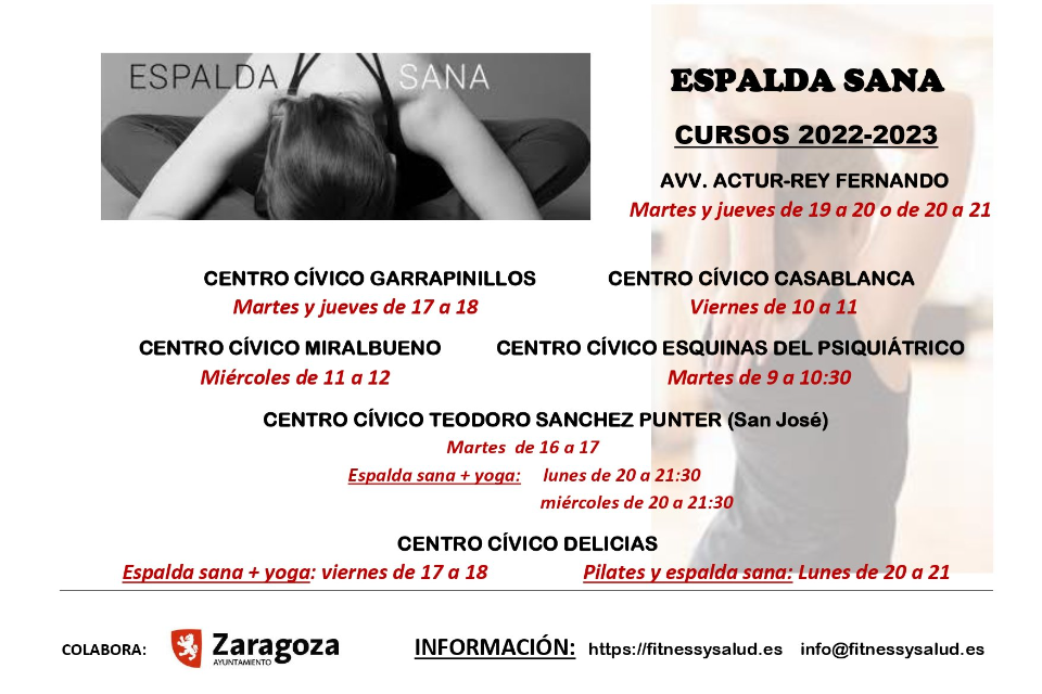 ESPALDA SANA  22-23  Centros Cívicos de Zaragoza