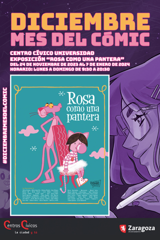 Diciembre mes del cómic.- Exposición "Rosa como una pantera"