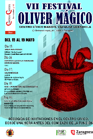 18:00 horas.  VII Festival Oliver Mágico. Espectáculo "Por primera vez consecutiva". Arturo El Grande.
